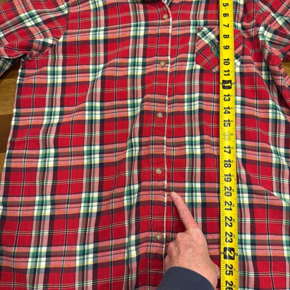 Ralph Lauren Red and Green Plaid Night Shirt XL Flawed 100% cotton - Picture 6 of 10